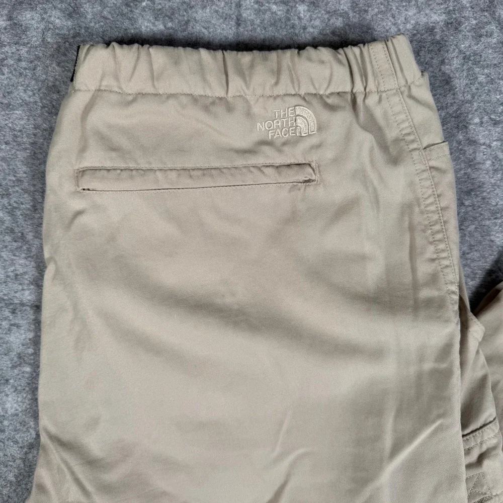 The North Face Hiking Pants Mens XL Tan Nylon‎ Cargo Belted Outdoor Trousers